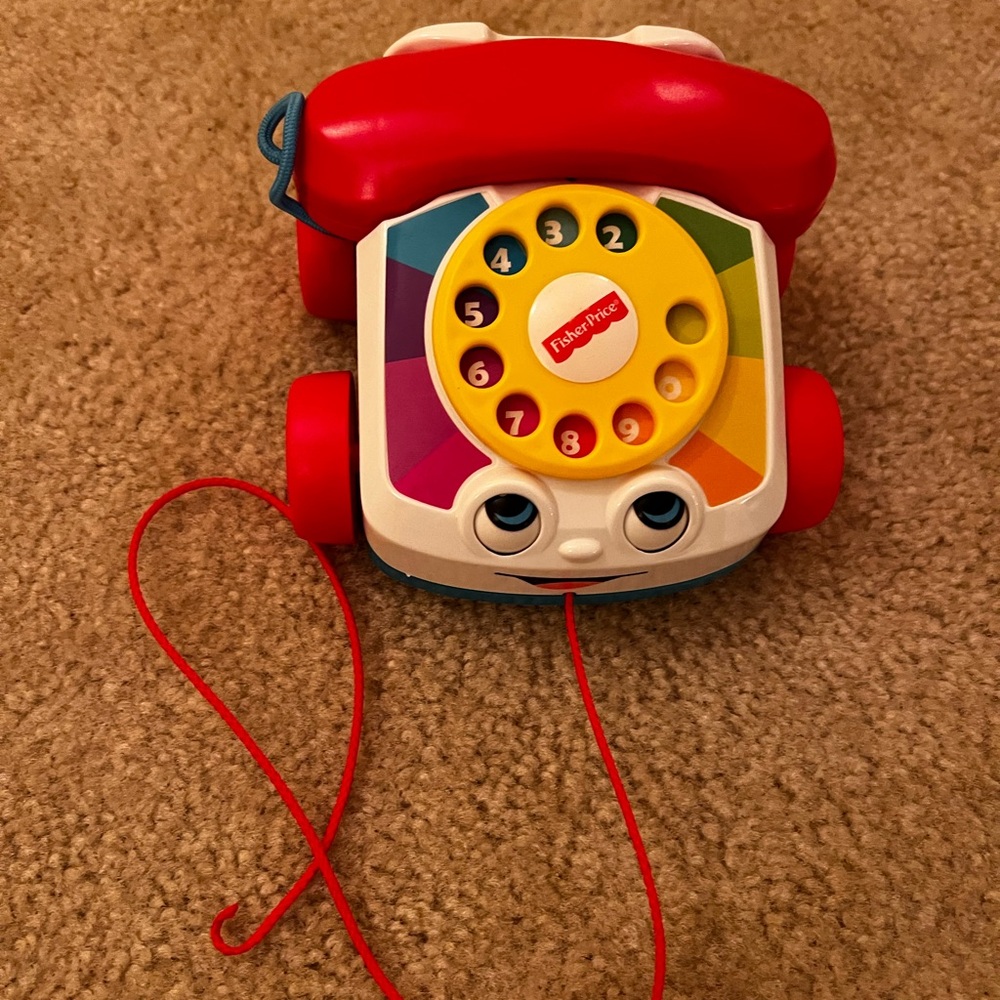 Fisher-Price Classic Chatter Telephone Toy - Red and Yellow Like New